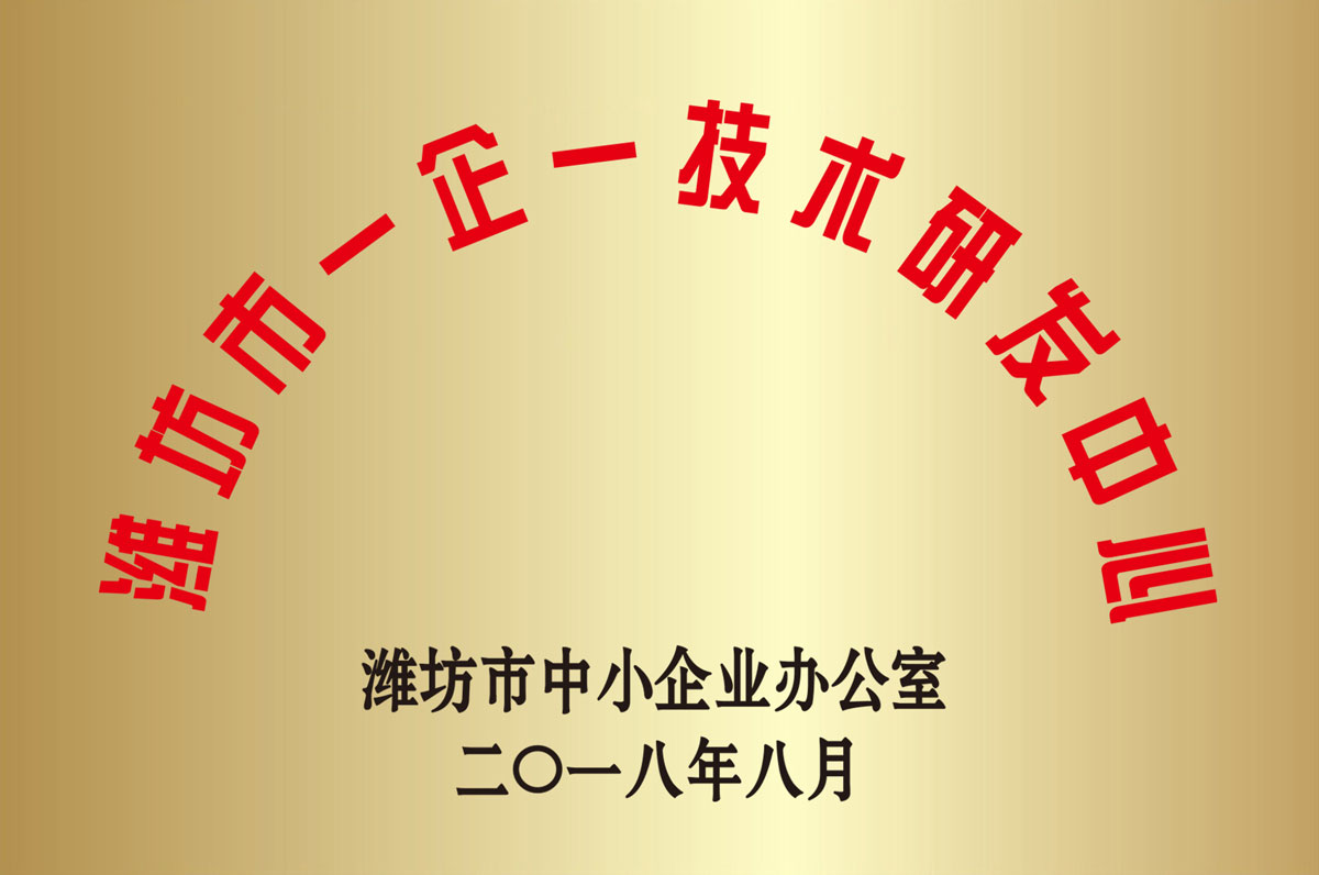 濰坊(fāng)市一企一技(jì)術研發中心(xin)